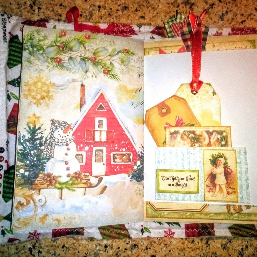 🎄Holly Jolly Elegant 🎀Christmas Holiday  Vintage Journal🎄